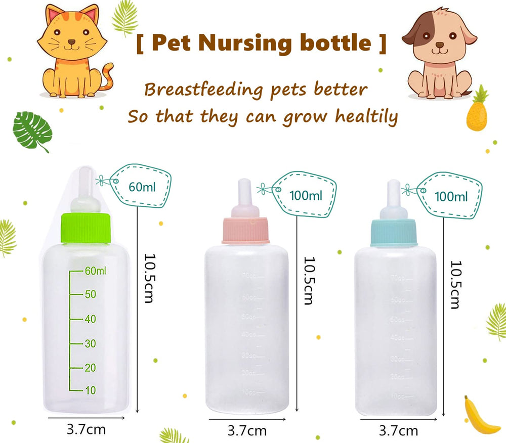 Pet Feeding Bottle,pet Feeding Tool,Pet Syringe,Pet Nursing kit,Pet Puppy Bottles,Pet Pill Shooter Dispenser,Dog cat Feeding Bottle,Small Animal Silicone Nipples