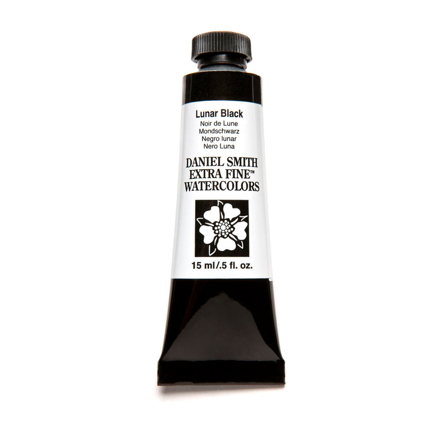 Daniel Smith Extra Fine Watercolor Paint, 15ml Tube, Lunar Black, 284600049, 0.5 Fl Oz (Pack of 1)