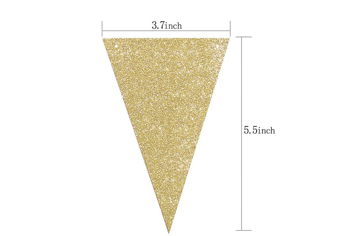 10 Feet Mint Coral New Years Banner Decoration New Year Eve Supplies Paper Banner Garland Glitter Gold Pennant Banner for Baby Shower Birthday Party Nursery Decoration 15 Pieces (Gold Coral Mint)