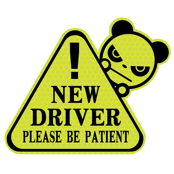 New Driver Sticker for Car, Funny Vehicle Sign Sticker for Student Driver,Reflective Waterproof-Yellow