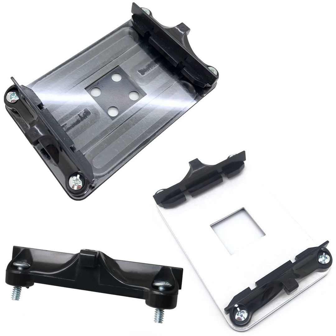 4Pairs CPU Fan Mounting Bracket Plate CPU Fan Support Brackets Retainer Brackets Plate Support Holders for AM4 AMD (16 Screws), Black