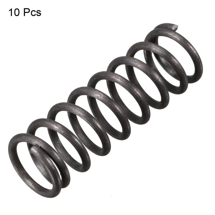 Compression Spring - 1.2mm Wire Dia, 10mm OD, 30mm Free Length Spring Steel Extension Spring,Black,10Pcs