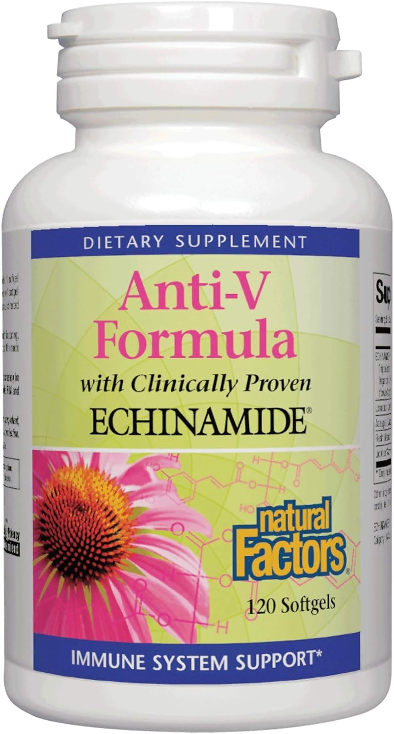 Anti-V Formula, Echinacea Supplement for Immune and Wellness Support, Organic, Non-GMO, 120 Softgels