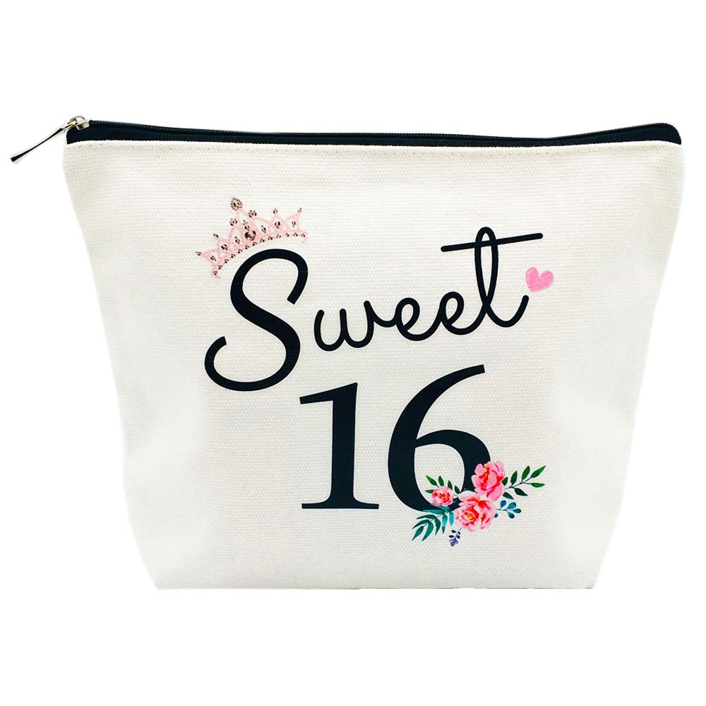 Sweet 16 Gifts for Girls 16th Birthday Gifts Ideas 16 Year Old Girls Sweet Sixteen Gifts for Teen Girls Cute Makeup Bag