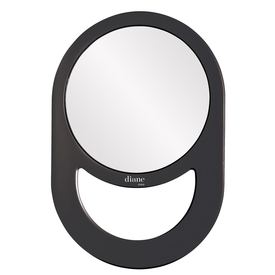 1-Sided Circle Handle Black : Handle Mirror, Black, 11 x 7.5 Inches
