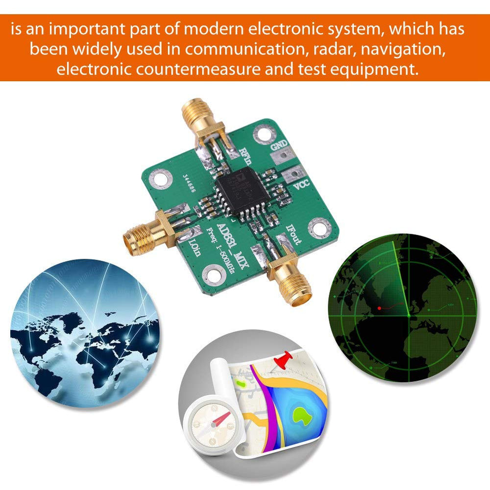 AD831 High Frequency Transducer RF Mixer Module 500MHz Bandwidth Mixing Down Mixing Dual Balanced Mixer Single Chip Radio Frequency Converter -10dBm