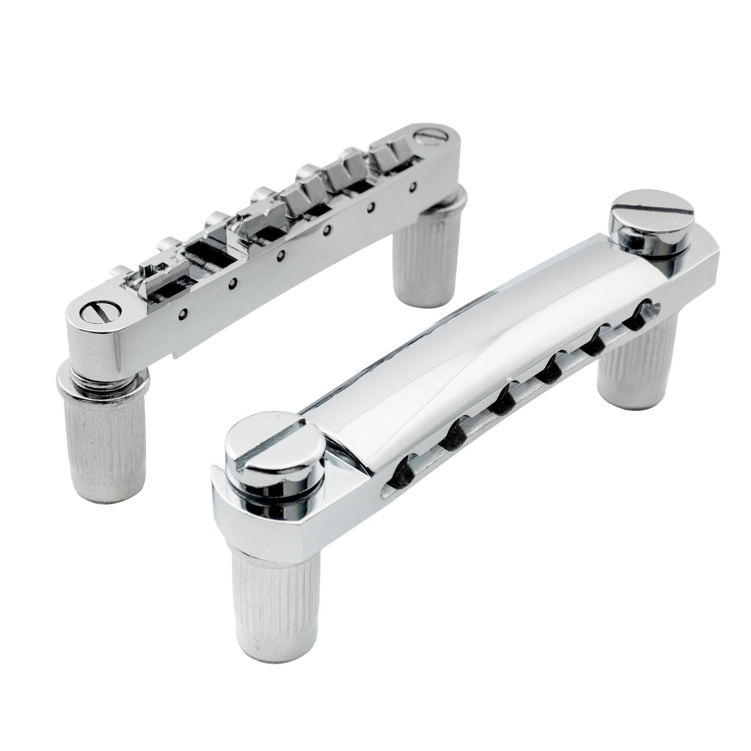 Guitar Tune-O-Matic Bridge and Stop Bar Tailpiece with Anchors and Studs Set for Epiphone Les Paul LP SG Style 6 String Electric Guitar,Chrome