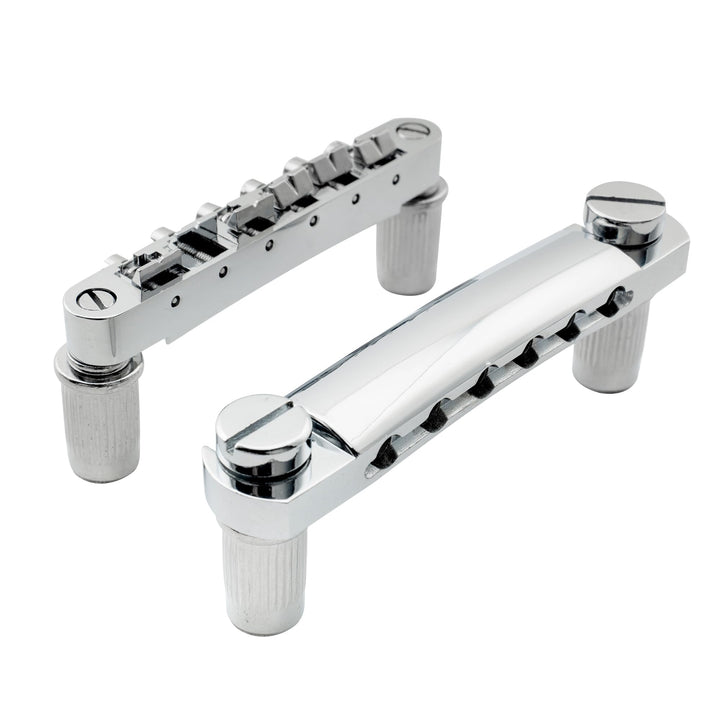 Guitar Tune-O-Matic Bridge and Stop Bar Tailpiece with Anchors and Studs Set for Epiphone Les Paul LP SG Style 6 String Electric Guitar,Chrome