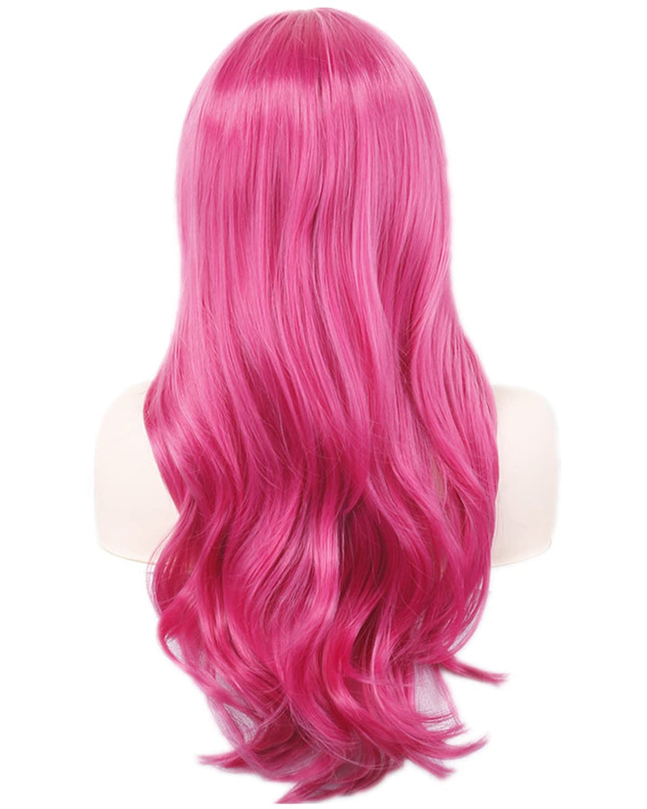 Wigs 28 Long Wavy Hair Heat Resistant Cosplay Wig for Women (Rose)