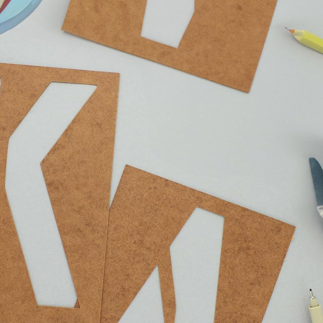 Oiled Stencil Board Lettering, 6-inch Set, Natural