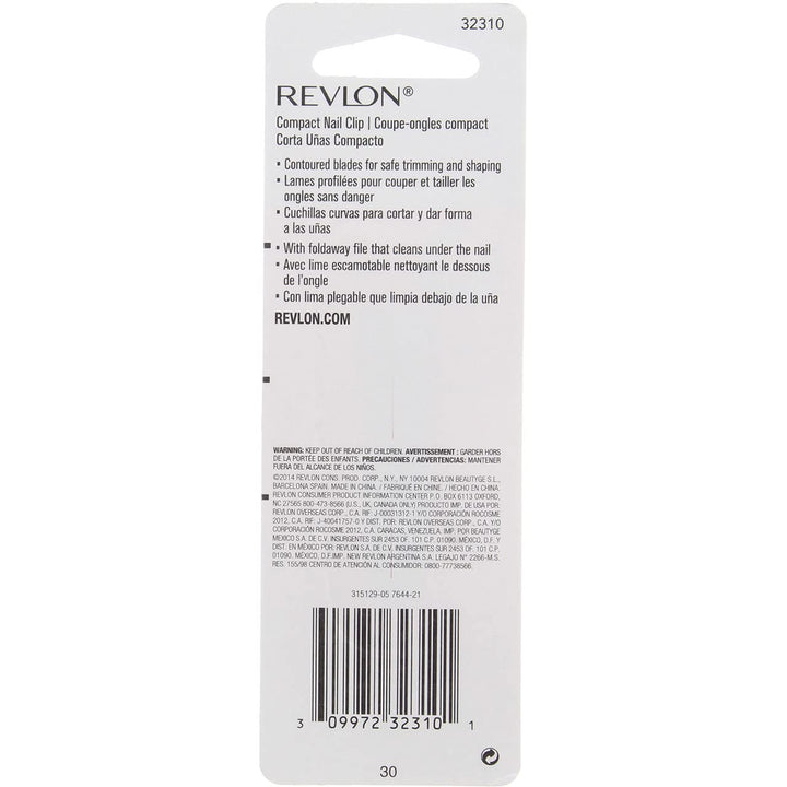 Revlon Classic Compact Nail Clipper, 1 Each