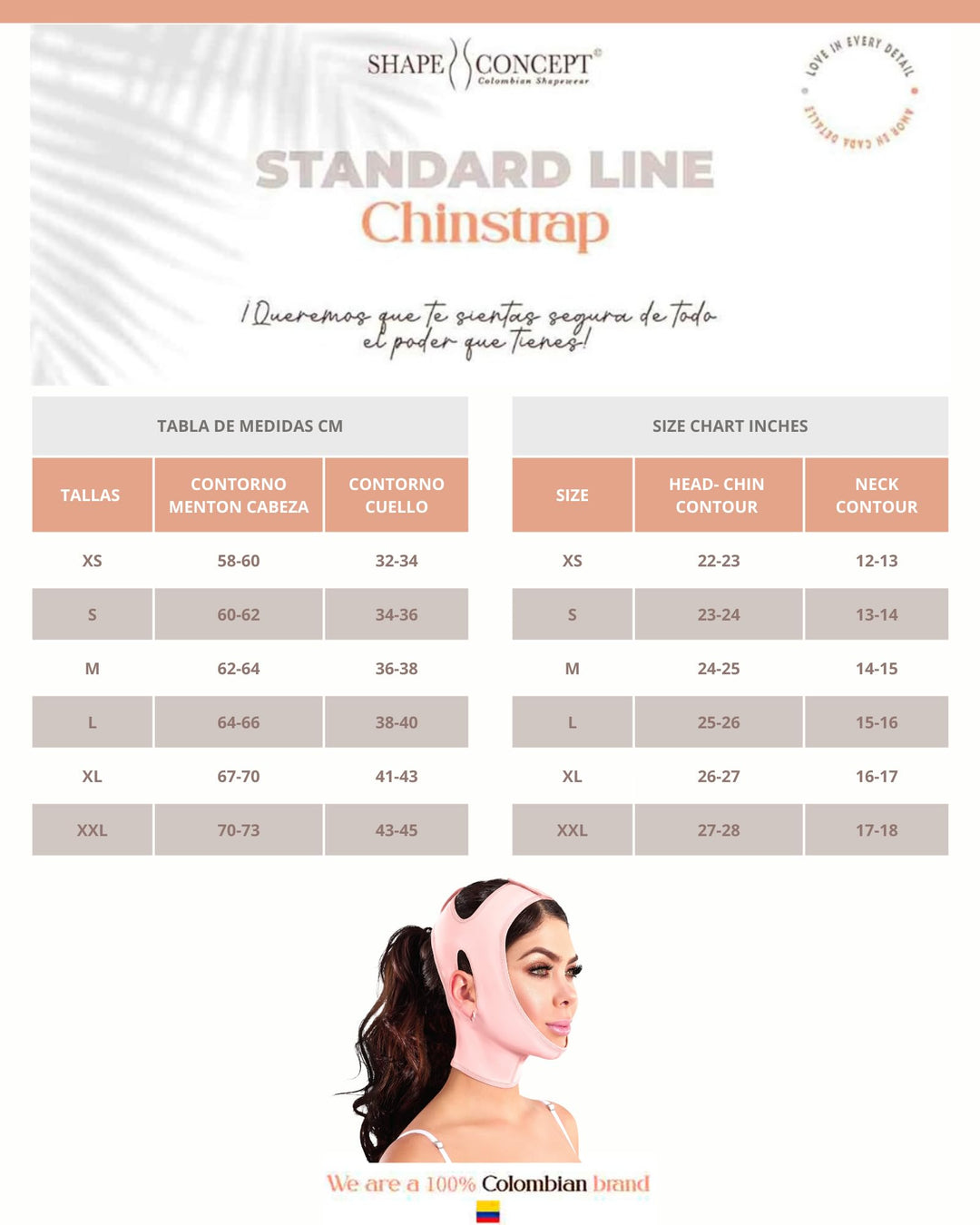 Shape Concept Chin Strap Support Band Neck Bandage Mentonera Post Quirurgica Face Lifting Slimmer Chin Lift Facial Compression