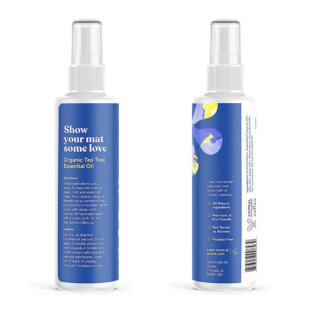 Yoga Mat Cleaner Spray (Fresh & Unscented), 4 fl oz - No Slippery Residue, Deep-Cleansing for Fitness Gear & Gym Equipment, Microfiber Towel Included