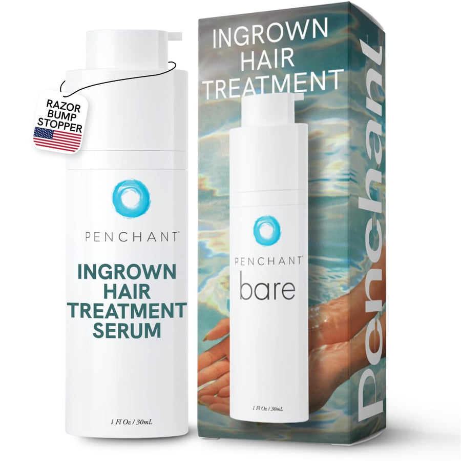 Bare Razor Bump Stopper and Ingrown Hair Treatment for Bikini Area, After Shave Solution for Razor Burns and Bumps, Ingrown Hair Serum for Women and Men 1 Fl Oz