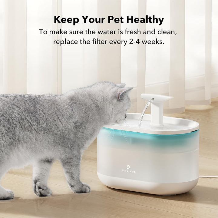 8 Packs Replacement Filters for Capsule Cat Water Fountain PLWF002, 4 Months Set of Replacement Filters for Ultra Quiet Pet Water Fountain