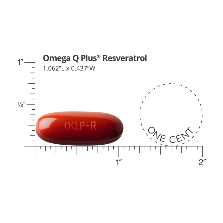 Omega Q Plus Resveratrol - Omega-3 Supplement with CoQ10 and Resveratrol - Promotes Comprehensive Heart and Whole Body Health to Help You Age Well (60 softgels)