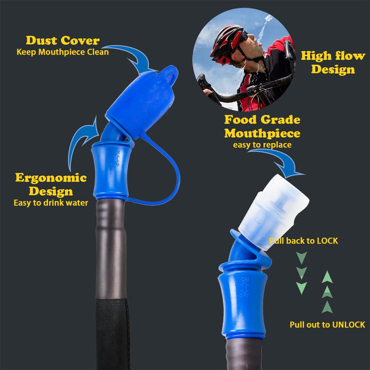 2L 70oz BPA Free PEVA Hydration Pack Bladder Leak-Proof Water Reservoir (Hydration Bladder Only)