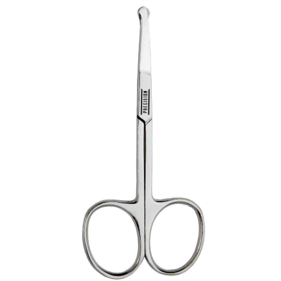 Rounded Nose Hair Scissors. Round Tip Scissor for Ear, Eyebrow, Beard and Mustache Trimming - 3.5 Blunt Nosed Tipped Grooming Trimmer