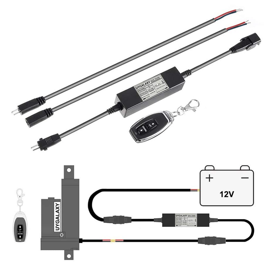 Linear Actuator Controller DC Motor 12V Momentary Switch Forward/Reverse Wireless Remote Control DPDT Relay for Motors