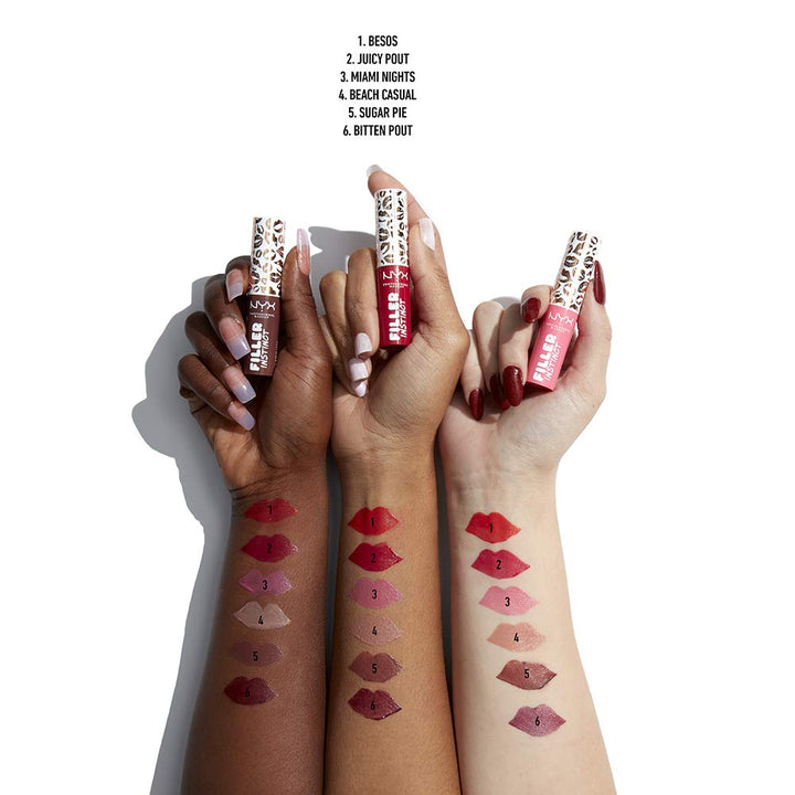 PROFESSIONAL MAKEUP Filler Instinct Plumping Lip Color, Lip Balm - Bitten Pout (Berry Red)