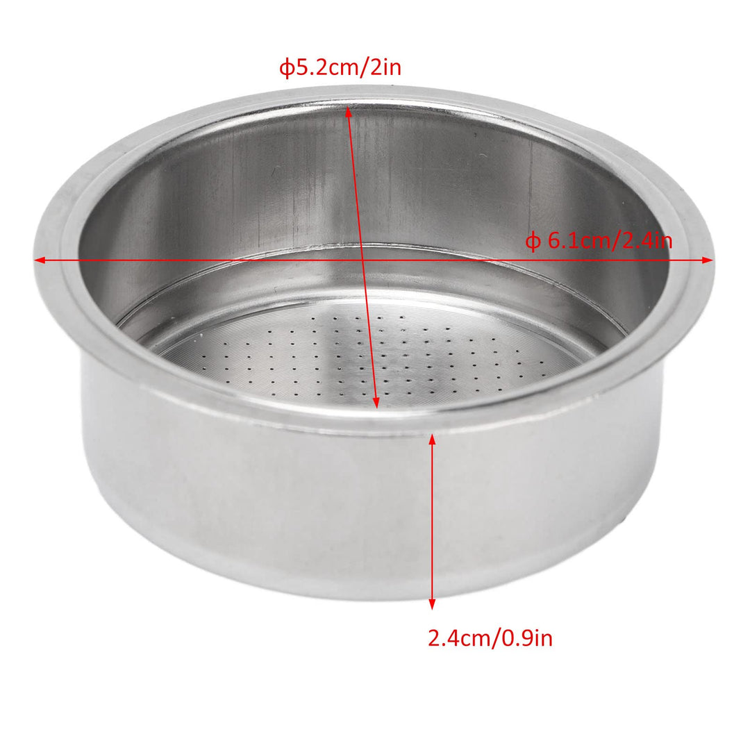 2 Pack Coffee Filter, 2 Cup 51mm Pressurized Coffee Filter Basket for GUSTINO Coffee Accessories Refillable Reusable Capsule