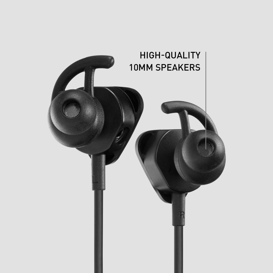 Battle Buds In-Ear Gaming Headset - Mobile & PC with 3.5mm, Xbox Series X|S, Xbox One, PS5, PS4, PlayStation, Switch – Lightweight, In-Line Controls – Black