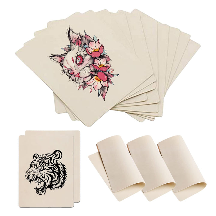 10Pcs Tattoo Practice Skin, Blank Tattoo Skin Practice Fake Practice Skin For Tattooing Double Sides 8x6 For Microblading Supply Tattoo Supplies