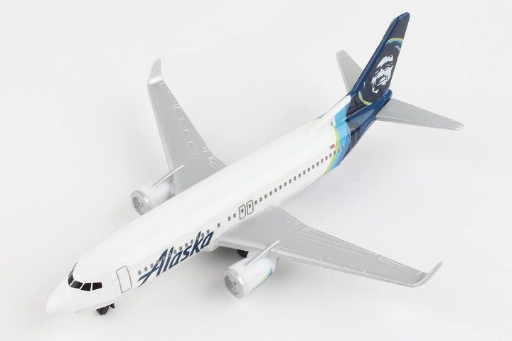 Toy Airplane – Alaska Airlines – Die-Cast Metal Model Airplane Toy with Plastic Parts for Kids Ages 3+