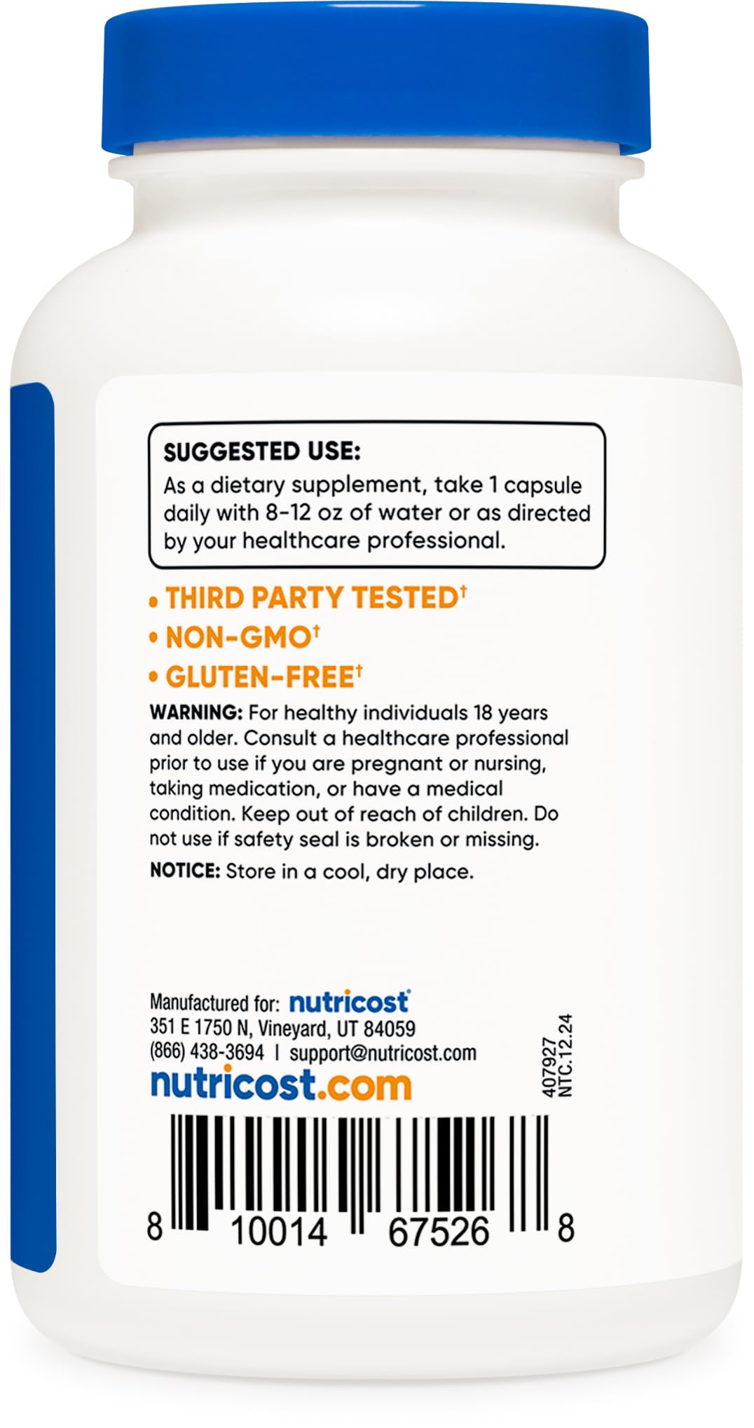 Biotin (Vitamin B7) 10,000mcg (10mg) Vitamin Supplement, 240 Capsules - Vegetarian, Gluten Free, Quick Release, Non-GMO