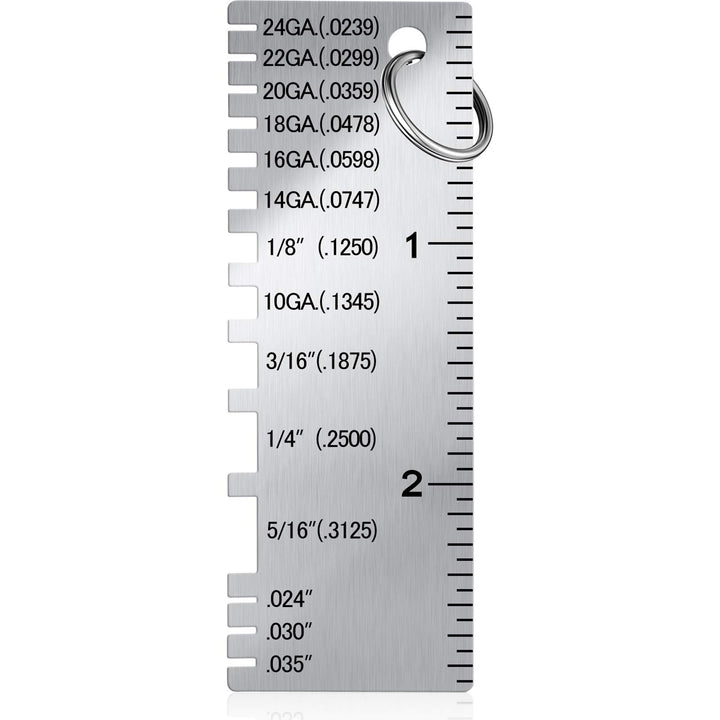 Gauge Metal Sheet Thickness Gauge Metal Gauge Tool Stainless Steel Thickness Gauge ONE-Sided Material Wire Thickness Gauge Plated Size Inspection Tool (1)
