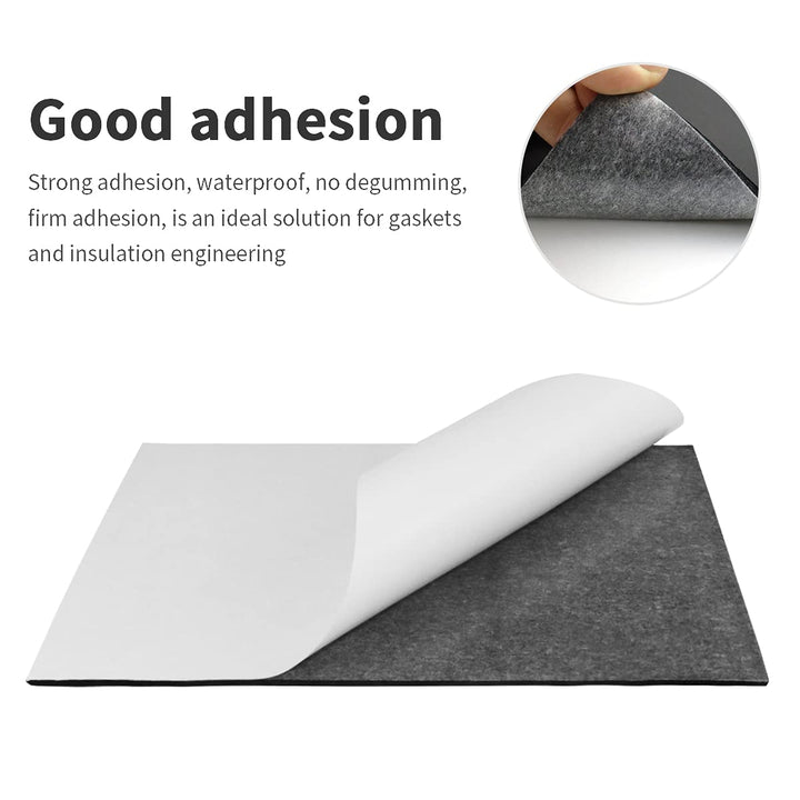 Foam Sheets Self Adhesive, Closed Cell Foam Pad Neoprene Rubber Sheets Anti Vibration Insulation Foam Rubber Pads (12 x 8 x 1/8, 5)