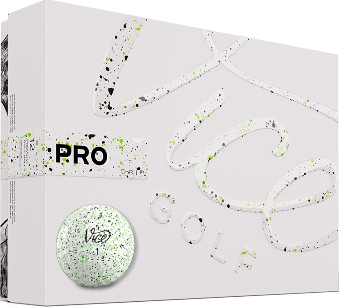 Pro Drip Version Golf Balls (Lime/Black Drip)