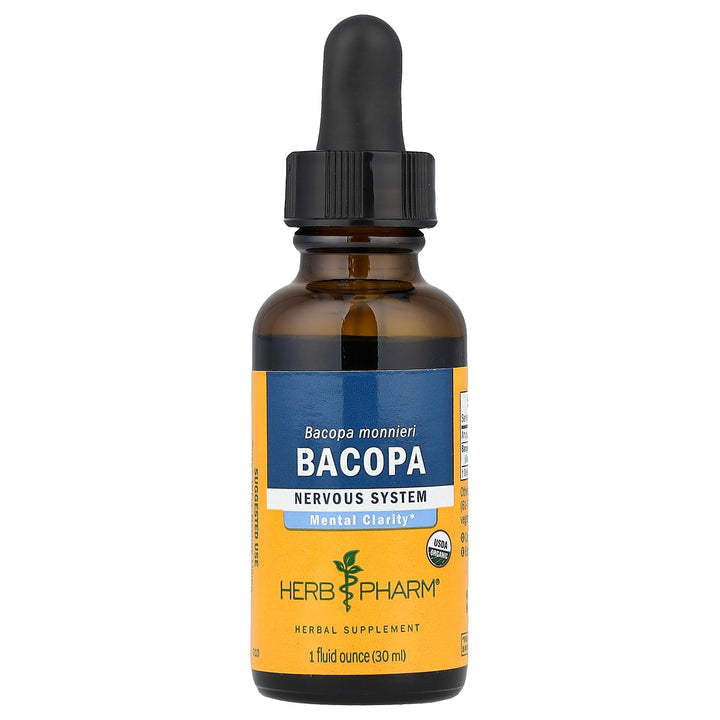 Certified Organic Bacopa Liquid Extract for Brain Support - 1 Ounce (DBAC01)