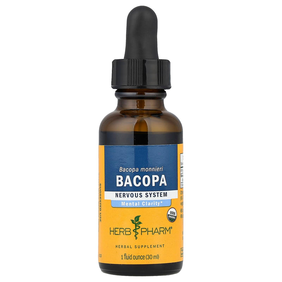 Certified Organic Bacopa Liquid Extract for Brain Support - 1 Ounce (DBAC01)