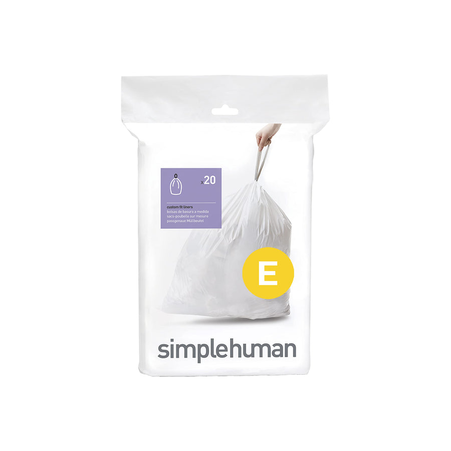 Code E Custom fit Liners, 1 Refill Pack (20 Liners), 20 L / 5.3 Gal