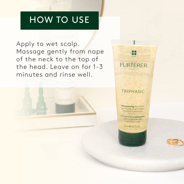 Rene Furterer Triphasic Thickening Shampo, Thinning Hair - Scalp Nutrition 6.7 fl oz.