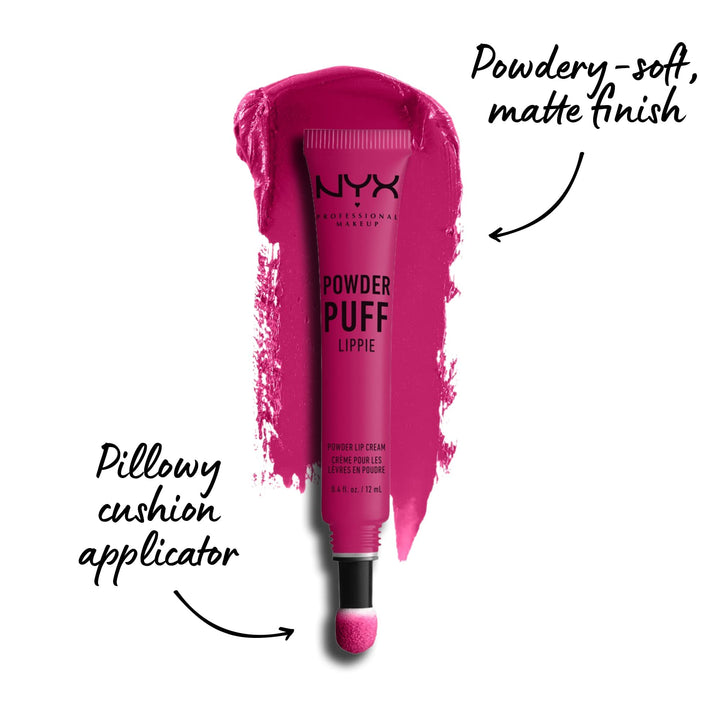 PROFESSIONAL MAKEUP Powder Puff Lippie Lip Cream, Matte Finish, 0.4 Ounce - Teenage Dream