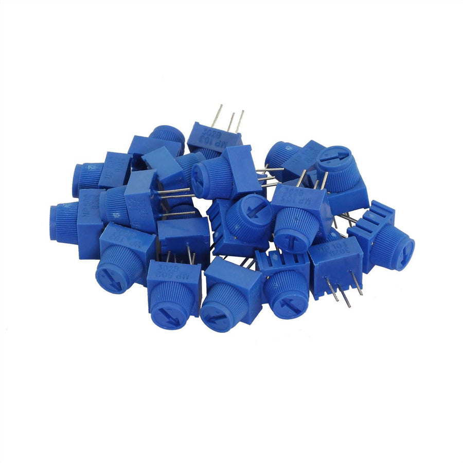 10pcs 3386P Trimmer Potentiometer with Knob 1K 5K 10K 100K High Precision Vertical Adjustable Trimpot Resistors