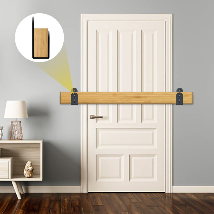 Door Security bar , Heavy Duty Door Barricade Brackets for 2 x 4 Lumber,Open Bar Holder Steel U Bracket fit for Indoor,Outdoor Door Security(2 Pack)