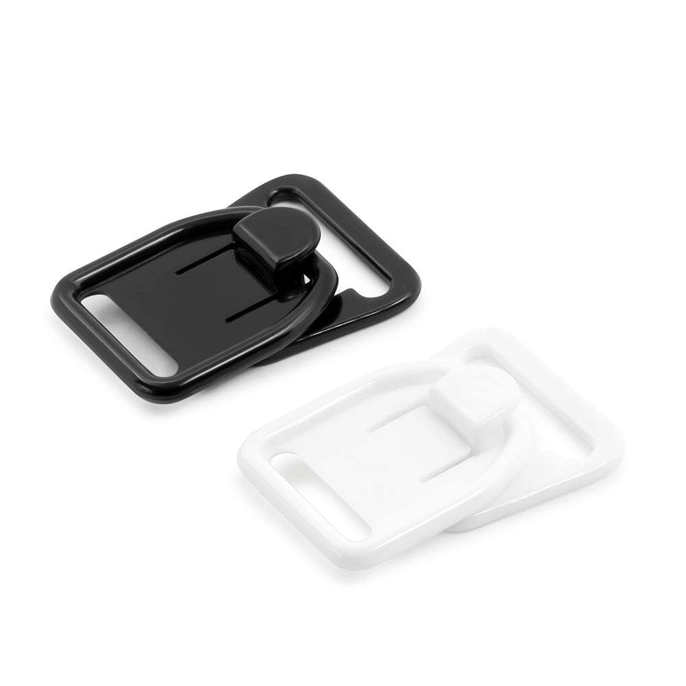 56698-12-66 Bra Clips, 1/2-Inch, Black, White 4 Count