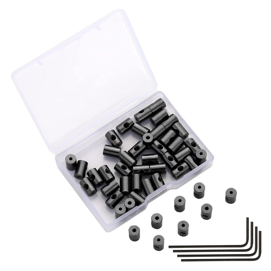 40 Pieces Pin Keepers Pin Locks Pin Backs Locking Clasp Locking Pin Keeper Backs with 3 Wrench All in Storage Case,9mm x 6mm