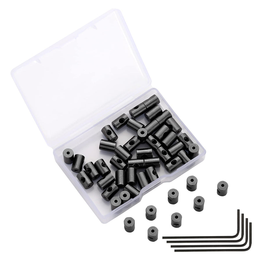 40 Pieces Pin Keepers Pin Locks Pin Backs Locking Clasp Locking Pin Keeper Backs with 3 Wrench All in Storage Case,9mm x 6mm