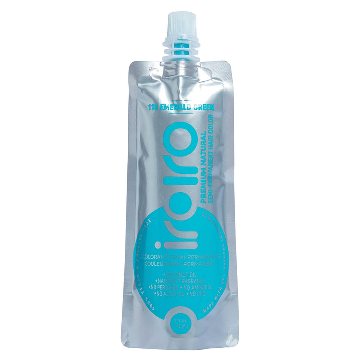 IROIRO Premium Natural Semi-Permanent Hair Color 115 Iro Emerald Green (4oz)