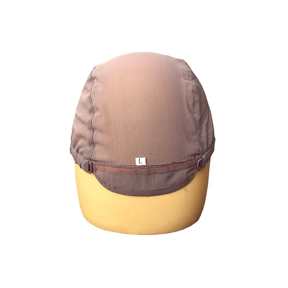 Blizzard Hair Glueless Wig Cap for Wig Making with Adjustable Strap Glueless Silk Swiss Lace Ear to Ear Stretch Wig Caps (Large (23.5inch), Light Brown)