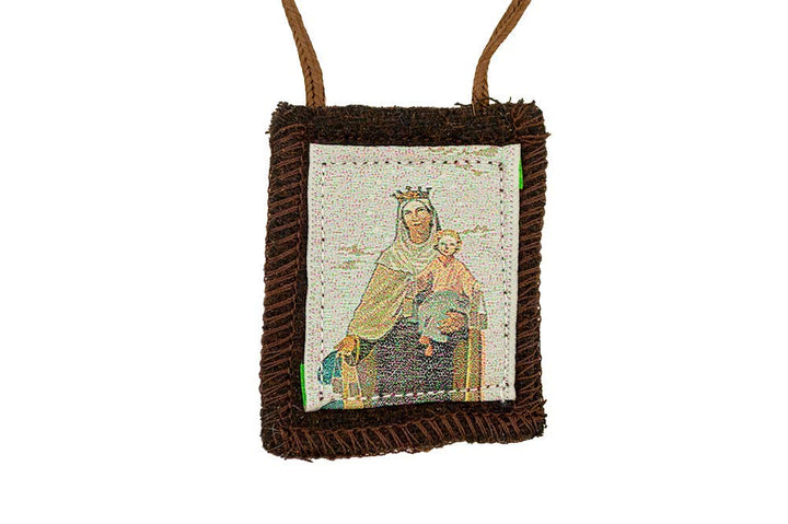 Catholic Holy Figure Saint Scapular | 100% Wool | Comes with Enrollment Papers (Divine Mercy and Our Lady of Mt. Carmel)