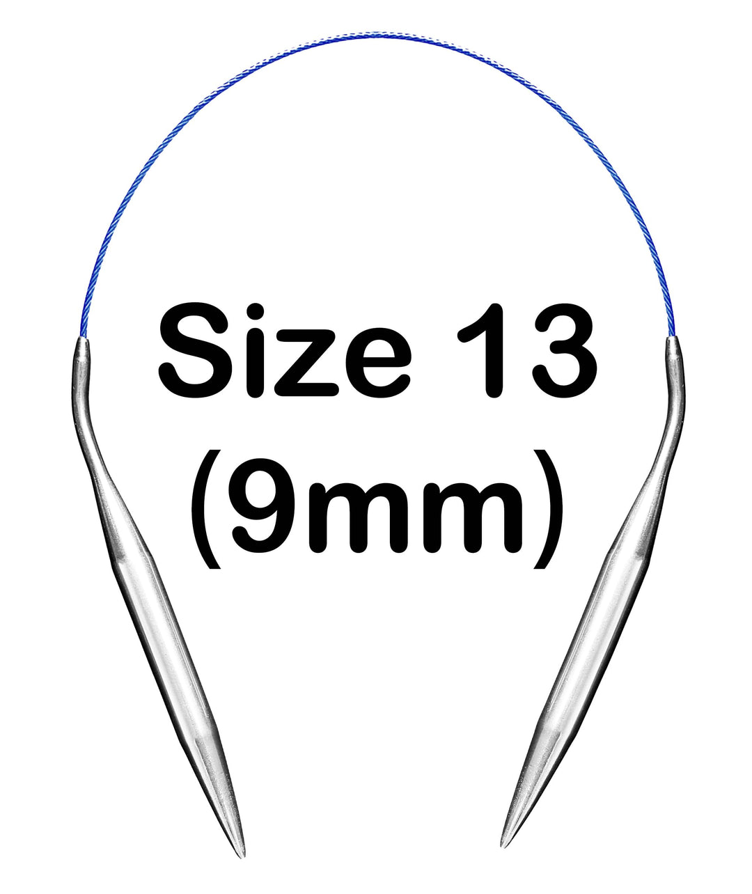 Size 13 Circular Knitting Needles 16 Inch Set Round Metal Kit