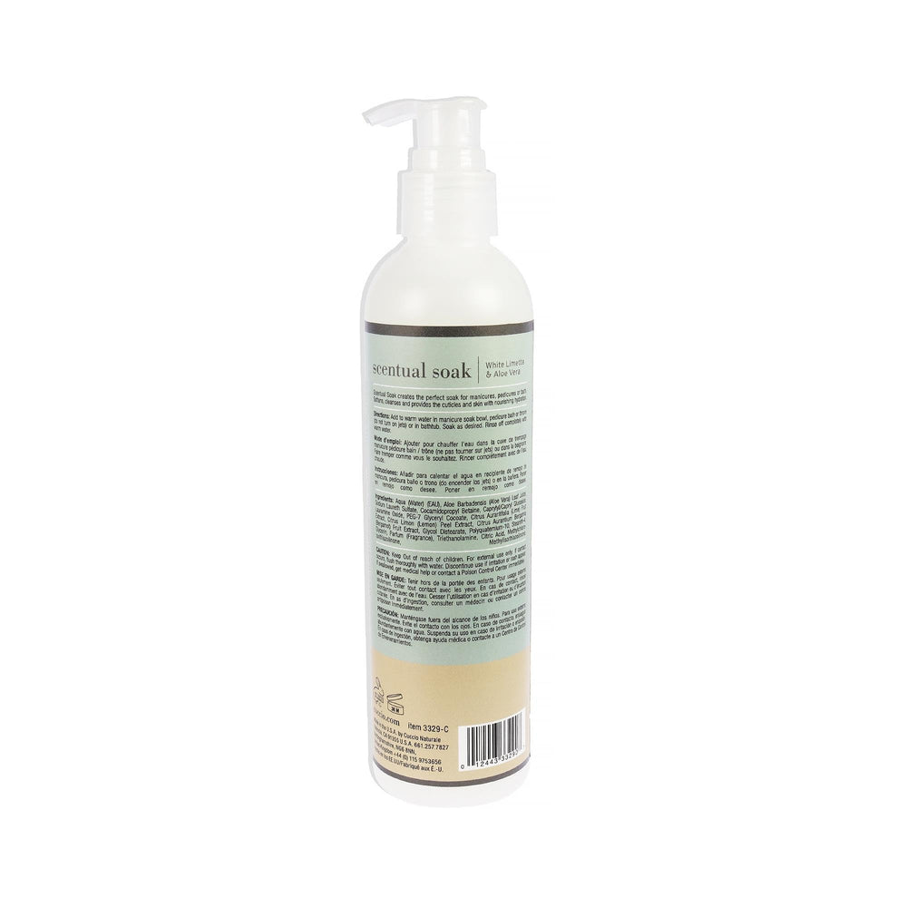 Cuccio - Scentual Soak - White Limetta and Aloe Vera - for Women - Cleanser - 8 oz