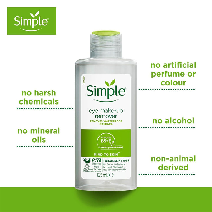 Simple Eye Make Up Remover with Vitamin Goodness 125ml - UK