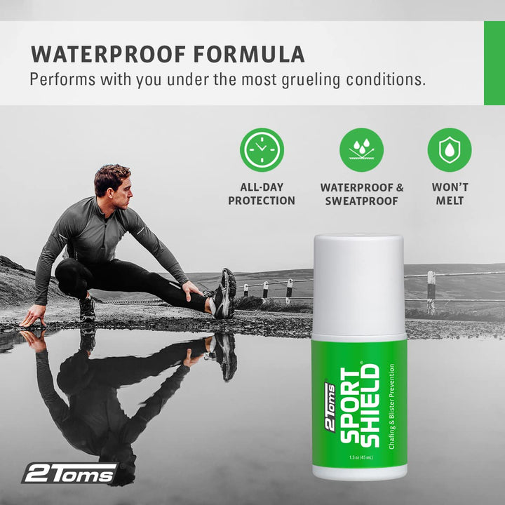 SportShield (Roll-On) - Prevents Chafing and Blisters for 24 Hours - Waterproof and Sweatproof (1.5 Ounce)