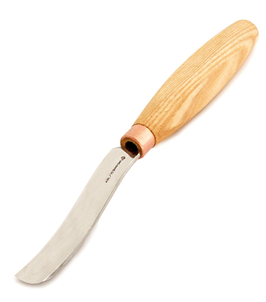 Wood Spoon Carving Gouge Compact Chisel K6L/15 Wood Carving Tools Bowl Carving Carbon Steel Blade Wood Handle Radial Gouge Knife Hard and Soft Woods Compact Bent Gouge